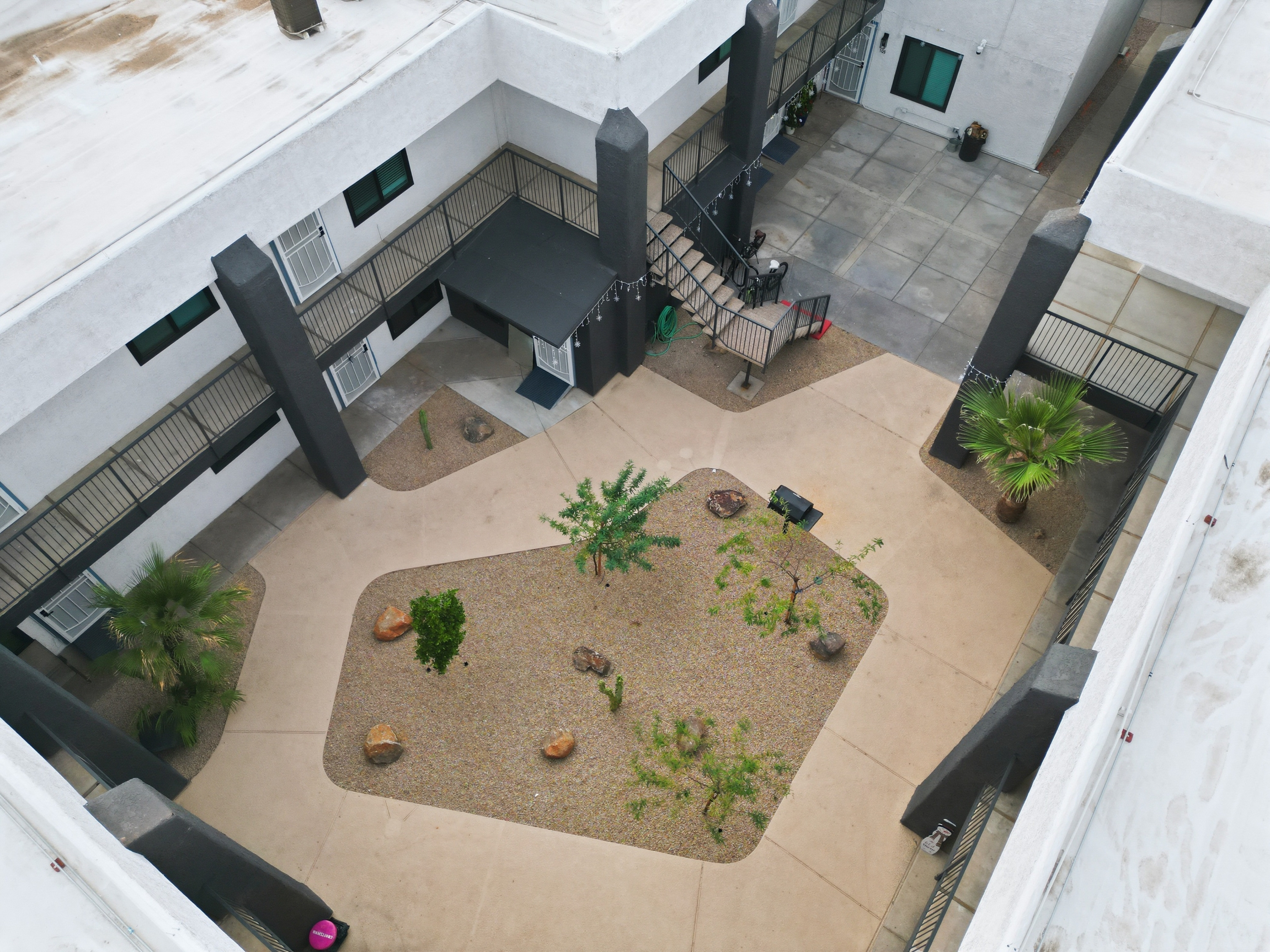 Shared outdoor space at 3738 East McDowell Road.