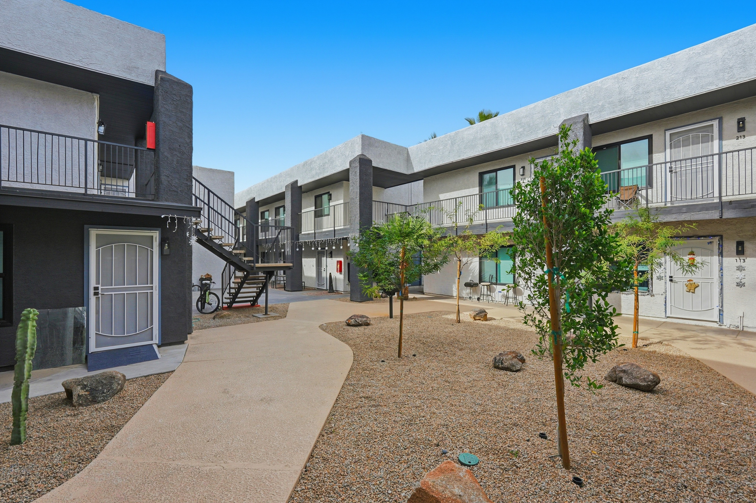 Shared outdoor space at 3738 East McDowell Road.
