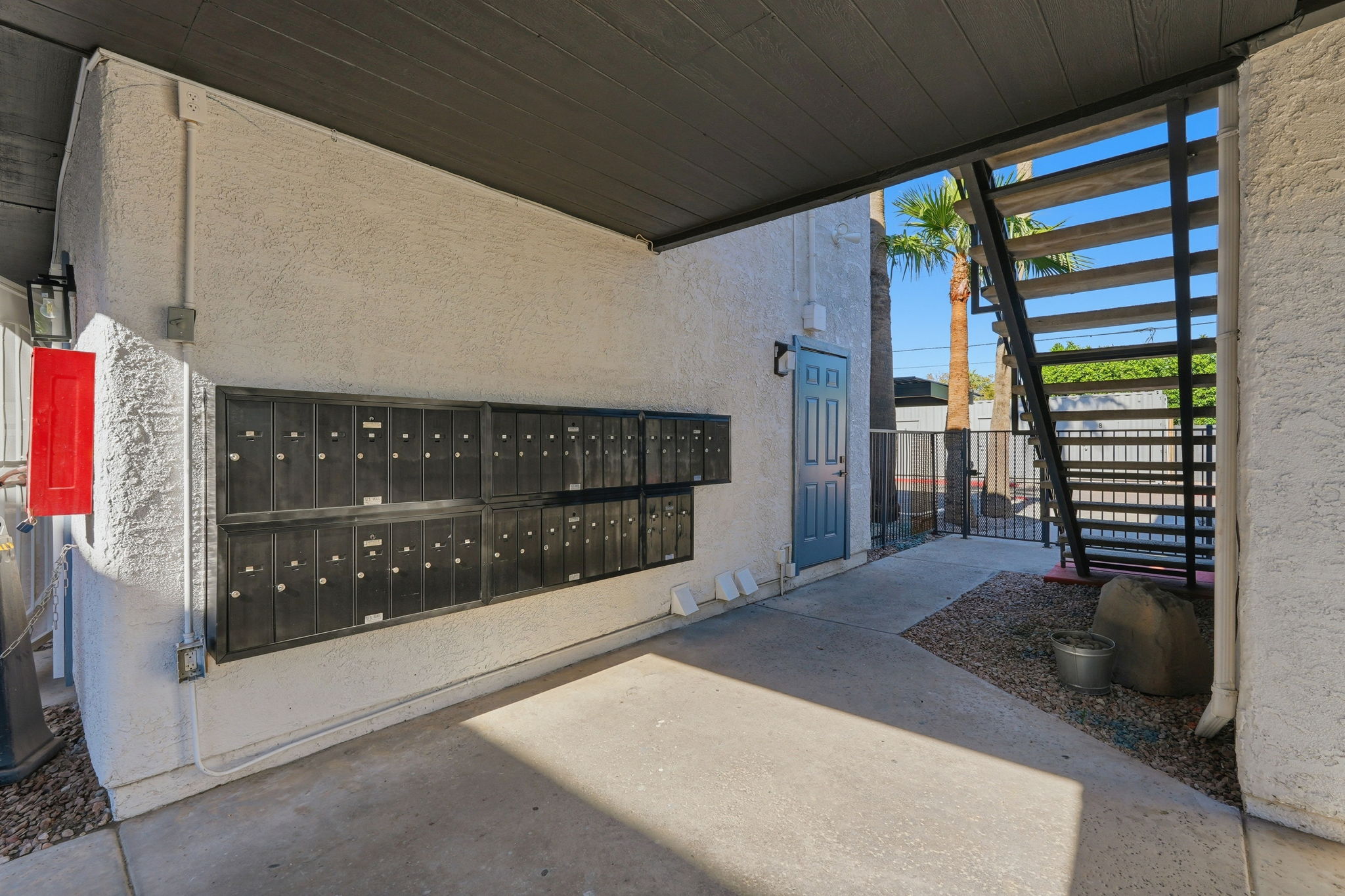 Resident mailboxes at 3738 East McDowell Road.